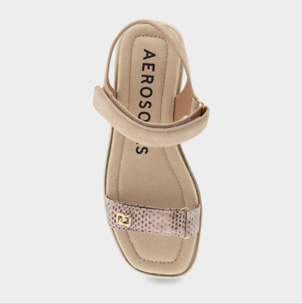 NWT Aerosoles Bruna Sandal Roccia Snake Print Leather Size 9.5 - Picture 3 of 5